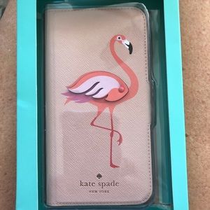 Kate♠️Spade Flamingo iPhone X wallet Wrap Case